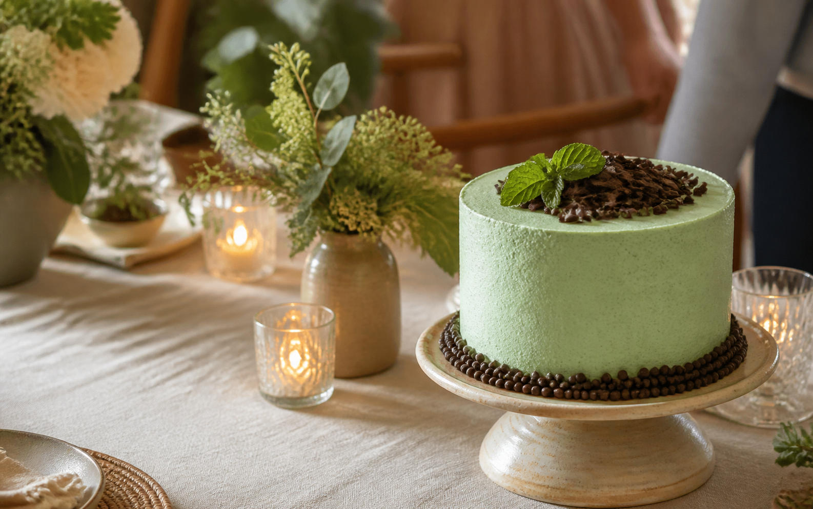 Pastel de colores menta y chocolate aprobado para Eventi